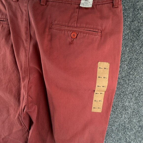 NWT J. Crew Factory Chino Pants 36x30 Red Classic Fit Slim Leg All Cotton Men - Picture 9 of 15